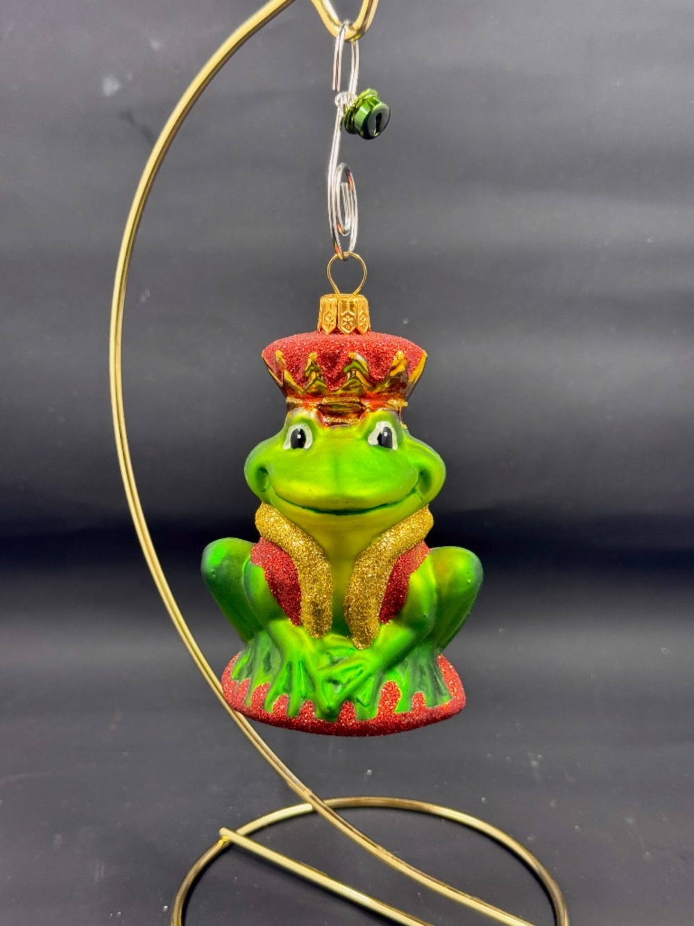HomeArt Hangin Ornament "FROG KING CHRISTMAS ORNAMENT" Made in Poland